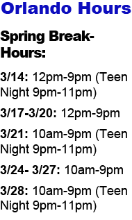 Spring Break Hours