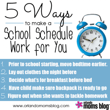 5 Ways to make a School Schedule Work for You