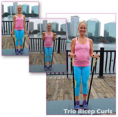 Trio Bicep Curls: 15 reps