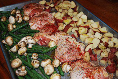 Sheet pan chicken and veggies