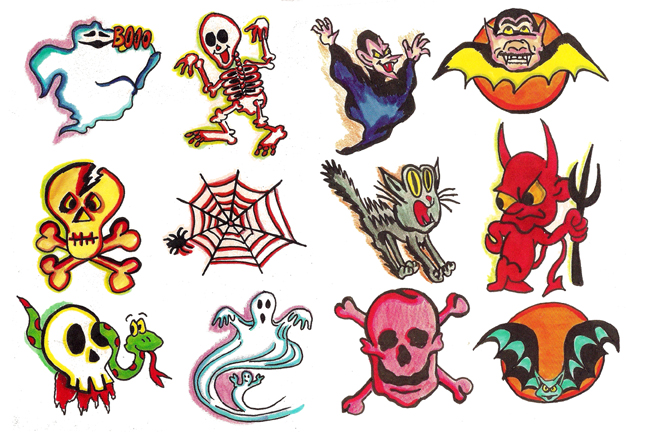 color-ink-halloween-tattoo-designs