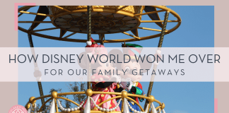 How Disney World won me over for our family getaways hector vasquez via unsplash image of mickey and Minnie in the parade with 'how Disney World won me over for our family getaways' in text