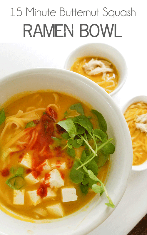 15 Minute Butternut Squash Ramen Bowl