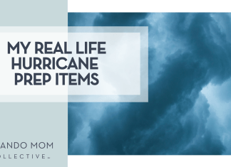 Alexander jawfox unsplash blue storm cloud with words 'my real life hurricane prep items' overtop