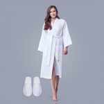 Lotus Linen Robe white