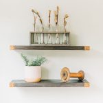 Willow + Grace grey wood shelf