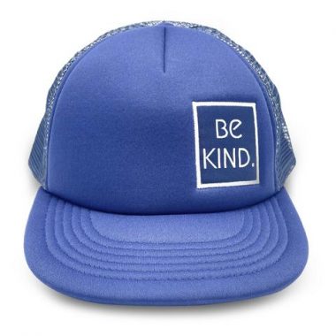 Posted blue "be kind" hat