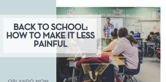 Kenny Eliason via Unsplash man teaching a class of kids with words 'Back to School: How to Make it Less Painful' on the left