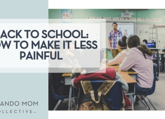 Kenny Eliason via Unsplash man teaching a class of kids with words 'Back to School: How to Make it Less Painful' on the left