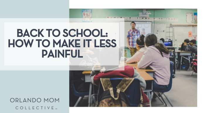 Back to School: How to Make it Less Painful Kenny Eliason via Unsplash man teaching a class of kids with words 'Back to School: How to Make it Less Painful' on the left