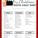 Christmas Movie Cheat Sheet