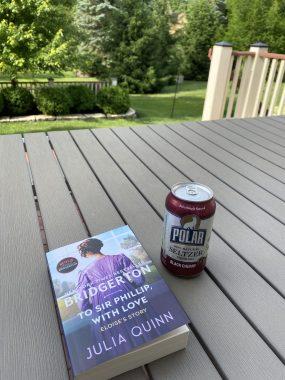 I read "To Sir Phillip with Love" at my parent's house in Indiana. I love this back porch for quiet reading.