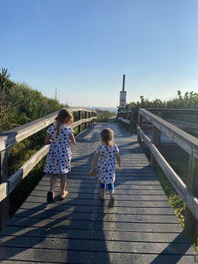 Prepping myself for their shock and awe of the ocean