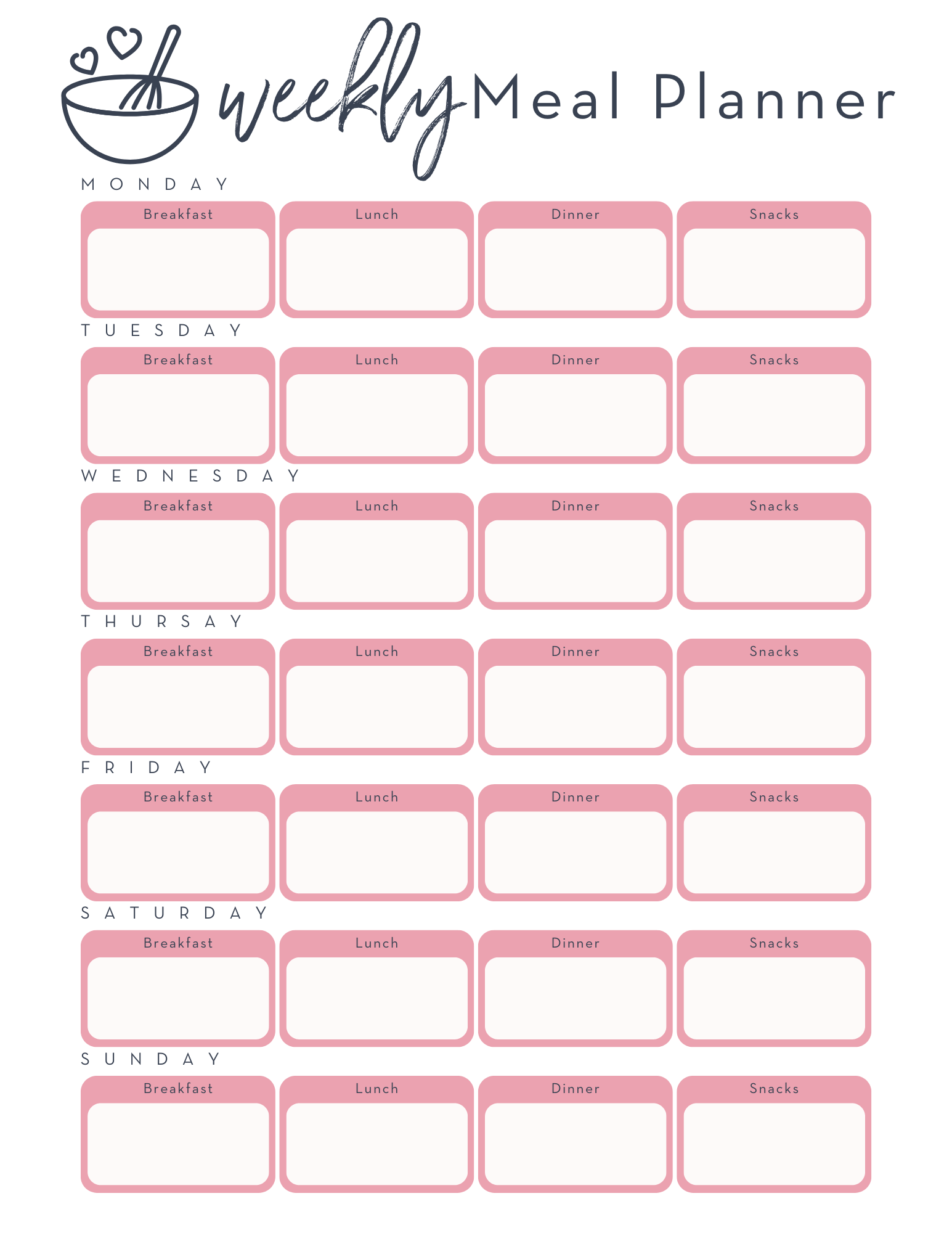 Weekly Meal Planner