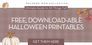 Halloween Printables! tan and brown gingham background with cream pumpkin, hedgehog and branch with orange and red leaves on it with 'free, download-able halloween printables' in the middle