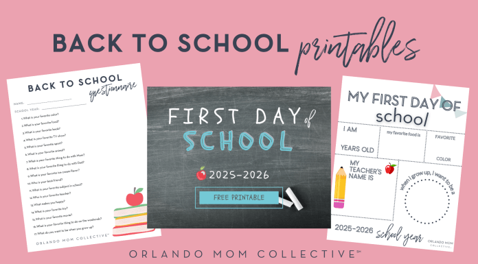 First Day of School Printables!!