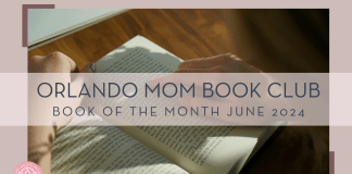 Orlando Mom Book Club: Book of the Month for June 2024 thought-catalog via unsplash photo of open book and person reading with words 'orlando mom book club book of the month June 2024' overtop