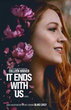 New book cover for 'It Ends with Us' by Colleen Hoover with Blake Lively and flowers on cover - image credit Amazon