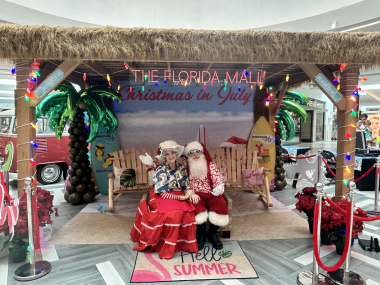 Mr & Mrs Claus Christmas in July at The Florida Mall