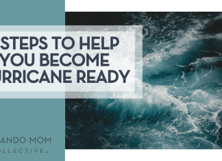 5 Steps to Help You Become Hurricane Ready storm via unsplash with words '5 steps to help you become hurricane ready' on the left.