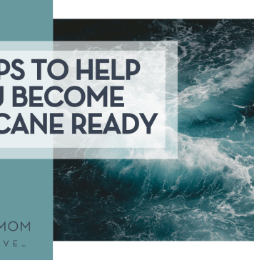 5 Steps to Help You Become Hurricane Ready storm via unsplash with words '5 steps to help you become hurricane ready' on the left.