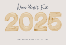 Noon Year's Eve 2025 on tan background