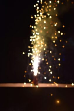 Karan Malhotra via Unsplash sparkler on a flat surface in the dark