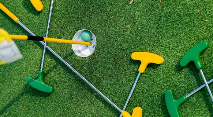 mini golf clubs on the green for disney activities in orlando