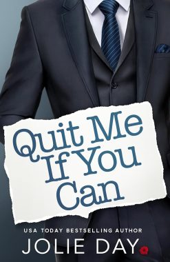 Quit Me If You Can book cover with words over a man in a suit.