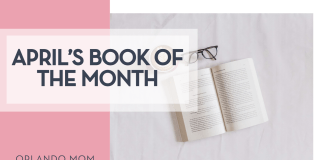 sincerely-media via unsplash open book, a cup of coffee and eye glasses on a white sheet with words 'April's book of the month' on the left side