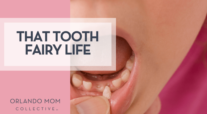 Tooth Fairy Magic: Fun Traditions, Sparkly Surprises, and How Much to Pay graphic that says "that tooth fairy life" with a child in the background with a loose tooth.