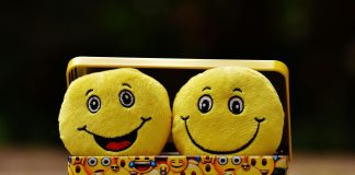 box of emojis with two plushie emoji for emoji slang