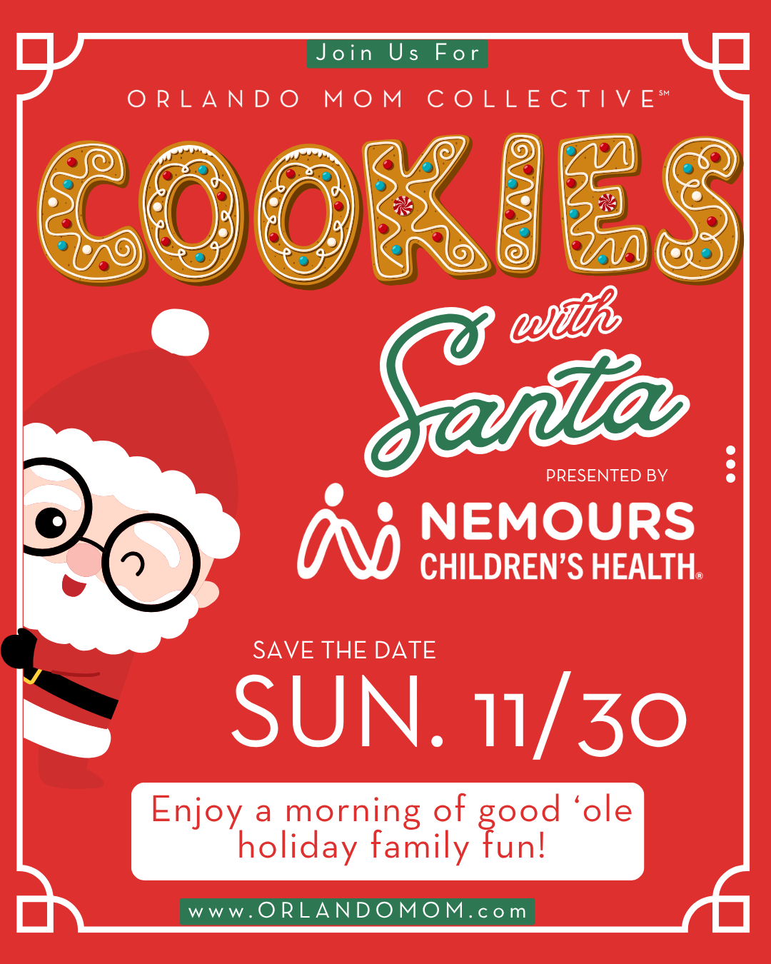 Cookies with Santa_save the date