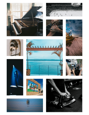 Mood board for Save Your Breath by Kandi Steiner - collage of a piano, hockey arena, engagement ring, hurricane, palm trees, a woman singing, a balcony over the water, the paparazzi, Tampa, a man in hockey skates and a couple on a boat. Images from Unsplash