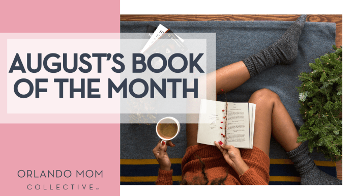 Thought Catalogue woman reading a book with coffee in her hand from above with 'august's book of the month' on the left