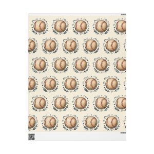 Baseball-Themed Wrapping Paper