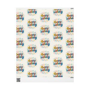 Whimsical Birthday Gift Wrap Paper