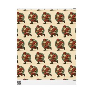 Vintage-Football-Themed Wrapping Paper