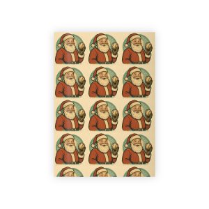 Vintage Santa Gift Wrapping Paper Roll