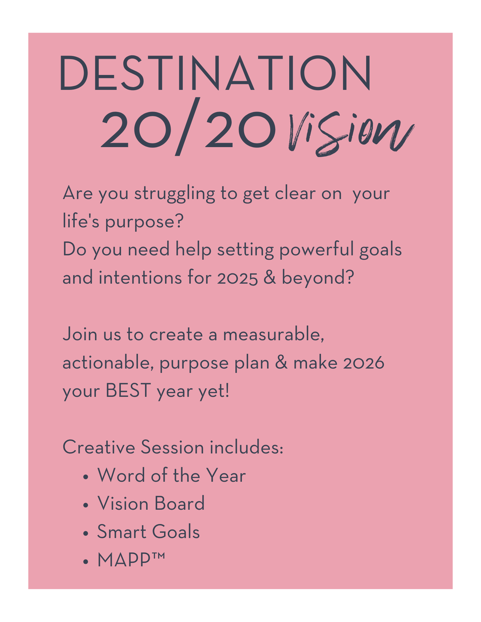 Destination 2020 Vision Event