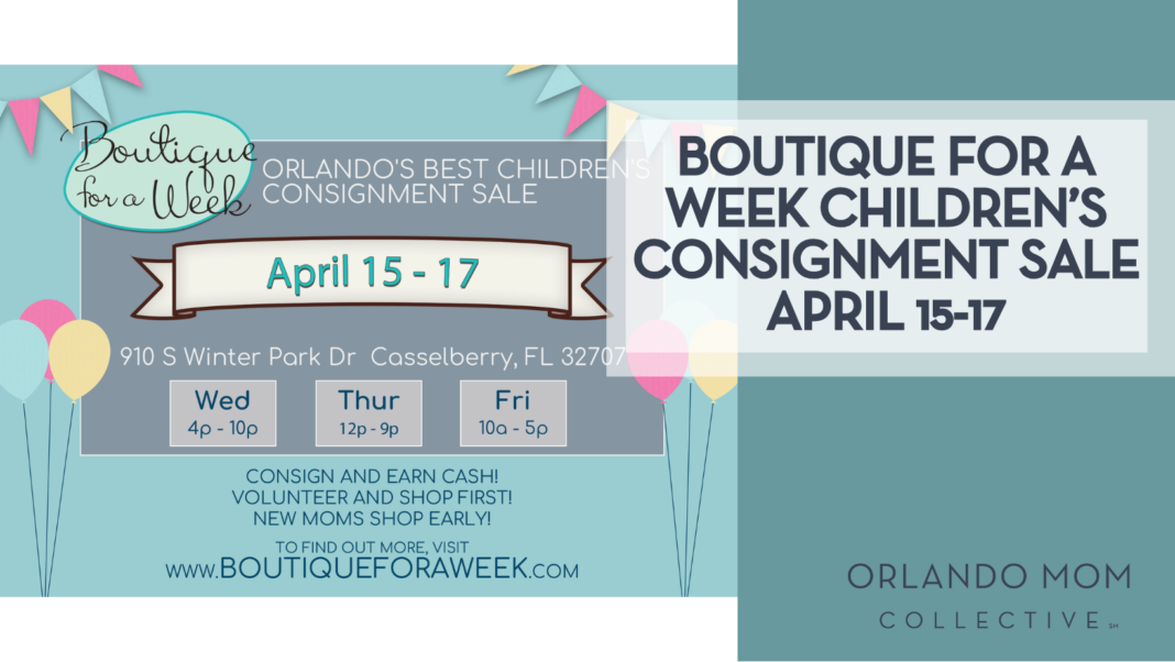Boutique for a Week Children’s Consignment Sale
