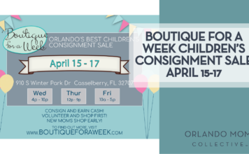 Boutique for a Week Children’s Consignment Sale Returns April 15–17