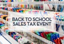 Back to School Sales Tax Event